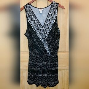 Womens Massimo Black & White Romper Size Large